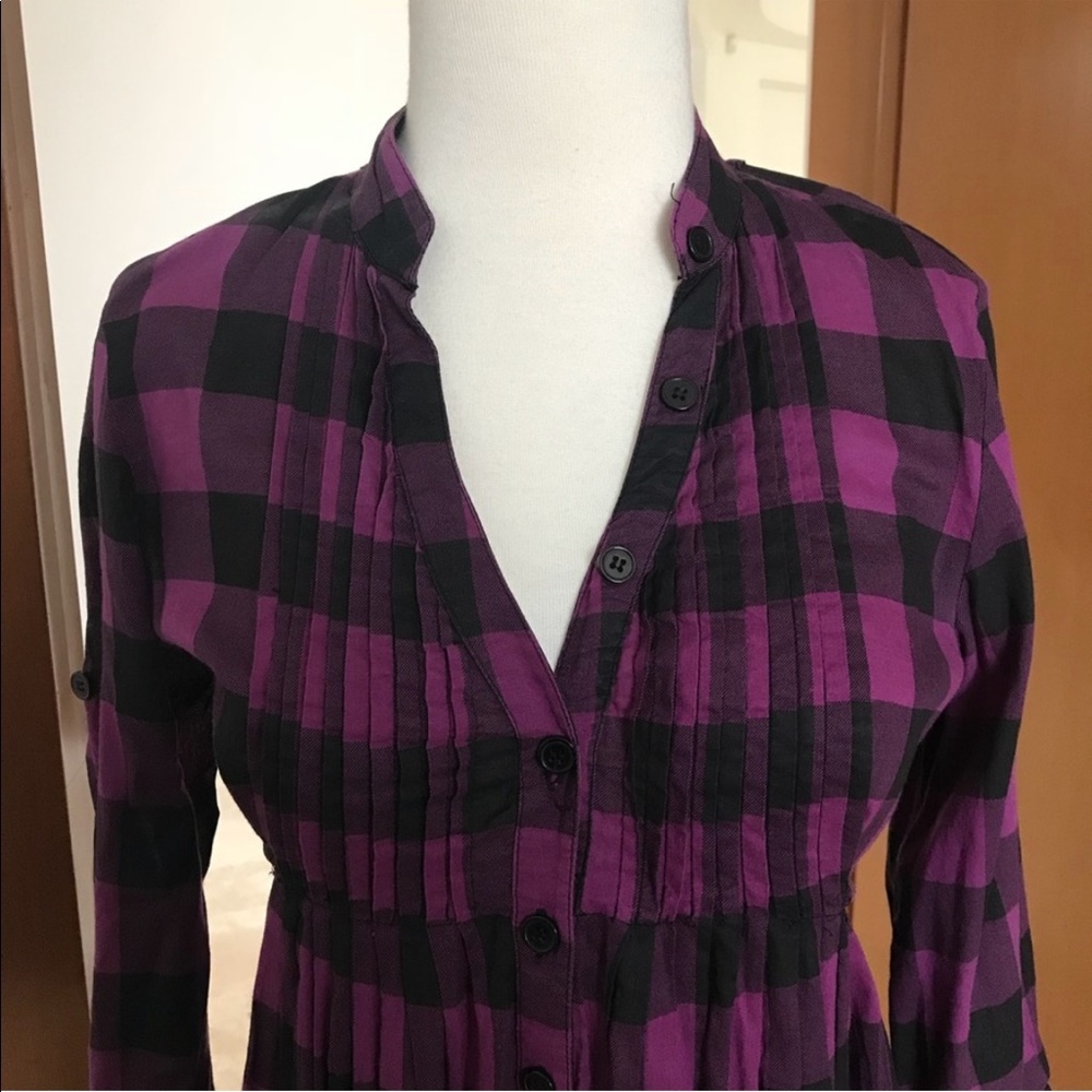 Purple and Black Flannel Top - Picture 2 of 5